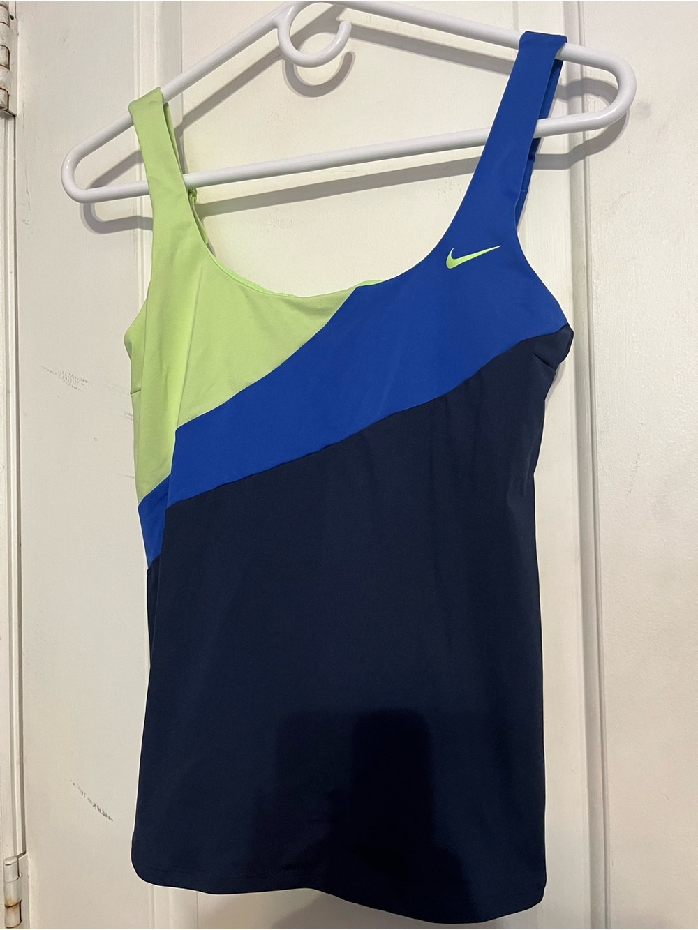 Nike Colorblock Tank Top - Lime Green, Royal Blue & Navy